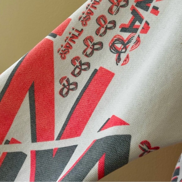 Tna| Aritzia| Fun Y2K White-Pink-Grey Graphic Zip-Up Classic Logo Hoodie Sz S - Picture 5 of 7